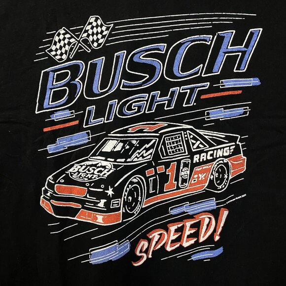 Busch Light Speed Racing Car Graphic Design T-Shirt Large - Picture 2 of 4